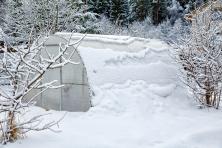 greenhouse in the snow